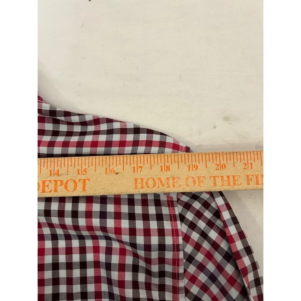 Robert Graham Modern Contras  Cuff‎ Mult-Color Gingham Plaid Mens Sz L Shirt